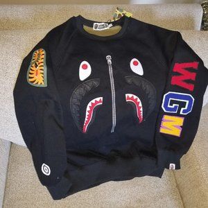 BAPE sweatshirt Milo Shark, Size M (Fits like a Small)